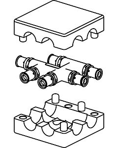 Uponor HK-Kreuzungsfitting 1070690 20 x 16 x 20 mm, mit Dämmbox