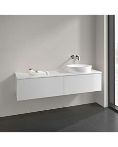 Meuble vasque Villeroy &amp; Boch Antao K38050GF 160 x 36 x 50 cm, percé pour robinetterie, plan vasque laquée blanc brillant