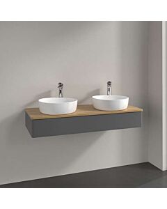Villeroy und Boch Antao Waschtisch-Unterschrank K13011GK 120x19x50cm, Waschbeckenplattenfarbe honey oak, anthracite matt lacquer