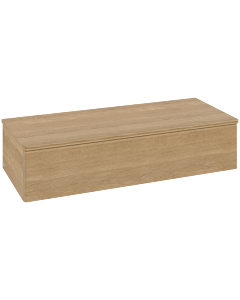 Villeroy &amp; Boch Antao sideboard L41001HN with lighting, 1 drawer, 1200 x 268 x 500 mm, smooth front, Honey Oak / Honey Oak