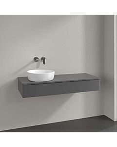 Villeroy und Boch Antao Waschtisch-Unterschrank K11050GK 120x19x50cm, Hahnloch, Waschbeckenplattenfarbe Lack, anthracite matt lacquer