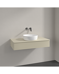 Villeroy und Boch Antao Waschtisch-Unterschrank L09150HJ 100x19x50cm, Waschbeckenplattenfarbe Lack, silk grey matt lacquer
