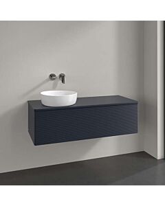 Villeroy &amp; Boch Antao vanity unit K33150HG 120x36x50cm, tap hole, washbasin top color lacquer, midnight blue matt lacquer