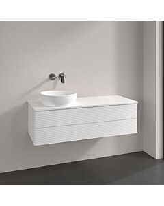 Villeroy &amp; Boch Antao vanity unit K22150MT 120x36x50cm, tap hole, washbasin top color: white matt lacquer