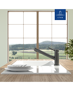 Villeroy und Boch Como Window kitchen faucet 92570005 14.8 l/min, reversible, stainless steel anthracite
