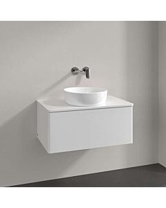 Meuble vasque Villeroy &amp; Boch Antao K30050GF 80 x 36 x 50 cm, percé pour robinetterie, plan vasque laquée blanc brillant