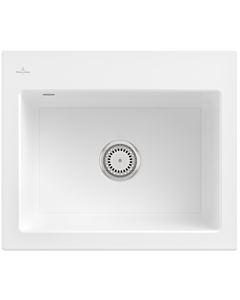 Villeroy und Boch Subway 60 S évier encastrable 330900R1 Spülbecken , 600 x 510 mm, blanc alpin CeramicPlus