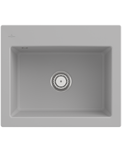 Villeroy und Boch Subway 60 S Einbauspüle 330900SM Spülbecken, 600 x 510 mm, steam CeramicPlus