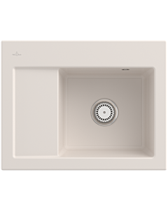 Villeroy und Boch Subway 45 Compact Einbauspüle 331300KR Einbauspüle rechts, 650 x 510 mm, crema CeramicPlus