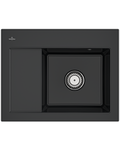 Villeroy und Boch Subway 45 Compact built-in sink 331300S5 built-in sink right, 650 x 510 mm, ebony CeramicPlus