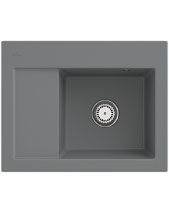 Villeroy und Boch Subway 45 Évier compact à encastrer 331300SL évier à encastrer à droite, 650 x 510 mm, pierre CeramicPlus