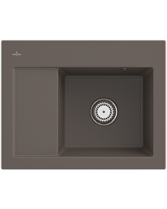 Villeroy und Boch Subway 45 Évier compact à encastrer 331300TR évier à encastrer à droite, 650 x 510 mm, bois CeramicPlus