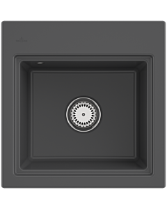 Villeroy und Boch Subway Style 50 S built-in sink 331500i4 Spülbecken , 500 x 510 mm, graphite CeramicPlus