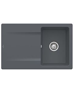 Villeroy & Boch Siluet sink 333401i4 with waste set and manual operation, Graphit