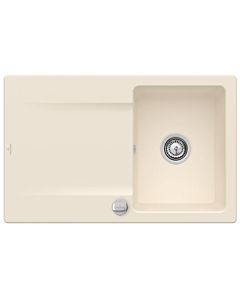 Villeroy & Boch Siluet évier encastrable 333402FU avec garniture de vidage et actionnement excentrique, ivoire