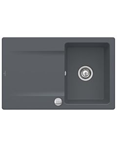 Villeroy & Boch Siluet Built-in sink 333402i4 with drain fitting and eccentric operation, Graphit