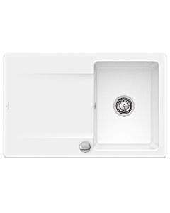 Villeroy & Boch Siluet Einbauspüle 333402R1 mit Ablaufgarnitur und Exzenterbetätigung, weiß