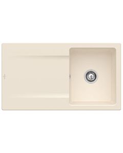 Villeroy & Boch Siluet sink 333501FU with waste set and manual operation, Ivory