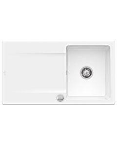 Villeroy & Boch Siluet Built-in sink 333502KG with drain fitting and eccentric operation, Snow White