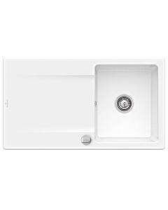 Villeroy & Boch Siluet Built-in sink 333502R1 with drain fitting and eccentric operation, white