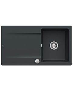 Villeroy & Boch Siluet évier encastrable 333502S5 avec garniture de vidage et actionnement excentrique, Ébène