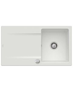 Villeroy & Boch Siluet Built-in sink 333502SM with drain fitting and eccentric operation, Steam
