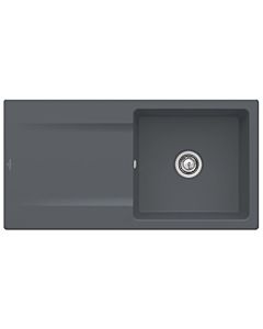 Villeroy & Boch Siluet sink 333601i4 with waste set and manual operation, Graphit