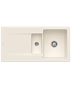 Villeroy & Boch Siluet évier intégré avec garniture de vidage et fonctionnement manuel, crema