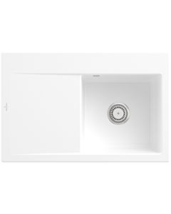 Villeroy und Boch Subway Style 45 built-in sink 334700RW Spülbecken right, stone white CeramicPlus, 78 x 51 cm