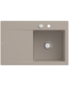 Villeroy und Boch Subway Style 45 built-in sink 334702AM right, with drain fitting, almond CeramicPlus, 78 x 51 cm