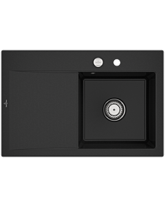 Évier style 45 Villeroy und Boch Subway 334702J0 à droite, avec garniture de vidage , fonctionnement excentrique, chromite CeramicPlus