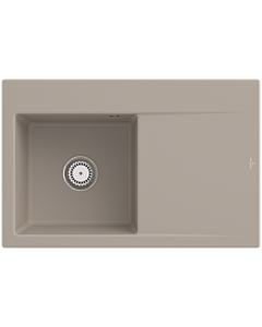 Villeroy und Boch Subway Style 45 Flat built-in sink 334800AM Spülbecken left, almond CeramicPlus, 78 x 51 cm