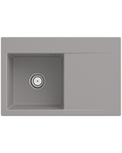 Villeroy und Boch Subway Style 45 Flat Einbauspüle 334800KD Spülbecken links, fossil CeramicPlus, 78 x 51 cm
