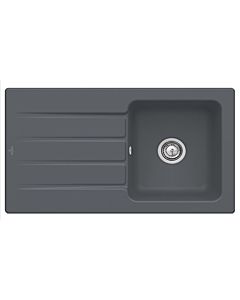 Villeroy & Boch Architectura évier encastré avec garniture de vidage et fonctionnement manuel, Graphit