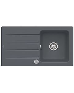 Villeroy & Boch Architectura évier encastrable 335002i4 avec garniture de vidage et actionnement excentrique, Graphit