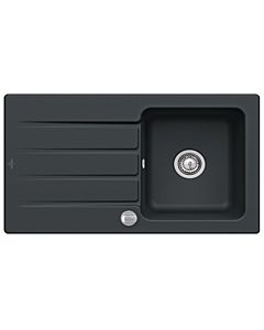 Villeroy & Boch Architectura Einbauspüle 335002S5 mit Ablaufgarnitur und Exzenterbetätigung, Ebony