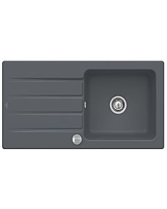 Villeroy & Boch Architectura Built-in sink 336002i4 with drain fitting and eccentric operation, Graphit