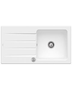 Villeroy & Boch Architectura Einbauspüle 336002RW mit Ablaufgarnitur und Exzenterbetätigung, Stone White