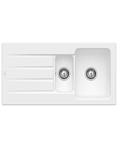 Villeroy & Boch Architectura évier intégré avec garniture de vidage et fonctionnement manuel, Stone White