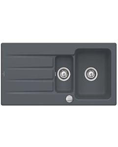 Villeroy & Boch Architectura Einbauspüle 336502i4 mit Ablaufgarnitur und Exzenterbetätigung, Graphit