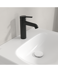 Villeroy &amp; Boch Skyla mitigeur de lavabo TVW116002000K5 laiton, démarrage à froid, AquaSmart, noir mat
