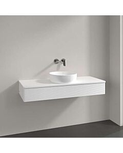 Villeroy &amp; Boch Antao vanity unit K10150MT 120x19x50cm, tap hole, washbasin top color: white matt lacquer