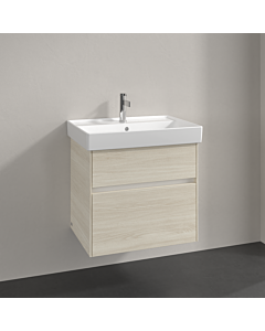 Villeroy und Boch Collaro meuble sous-vasque C00900AA 60,4x54,6x44,4cm, évier au milieu, chêne blanc