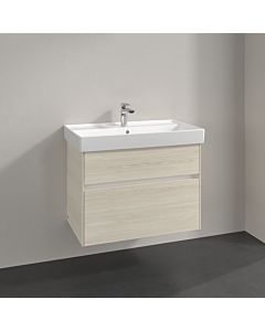 Villeroy und Boch Collaro meuble sous-vasque C01000AA 75,4x54,6x44,4cm, évier au milieu, chêne blanc