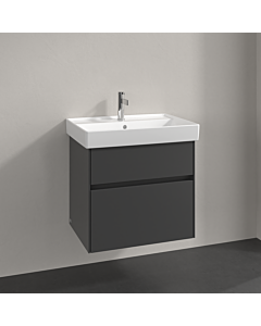 Villeroy und Boch Collaro vanity unit C00900VR 60.4x54.6x44.4cm, washbasin in the middle, graphite