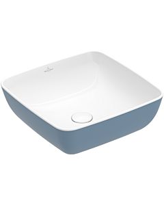 Villeroy und Boch Artis Aufsatzwaschtisch 417841BCW2 41x41cm, ohne Hahnloch, ohne Überlauf, Ocean