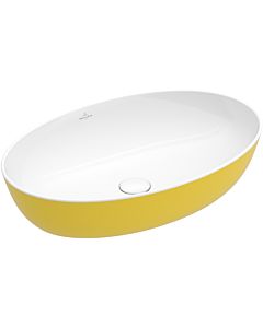 Villeroy & Boch Artis countertop basin 419861BCT4 61x41cm, without tap hole, without overflow, Lemon