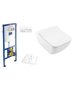 Villeroy & Boch Venticello & ViConnect Set spülrandlos, weiß Ceramicplus, mit WC-Sitz