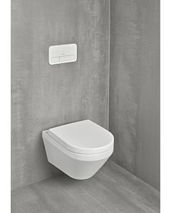 Villeroy und Boch Architectura Combi-Pack Wand-WC mit WC-Sitz 4694CL01  oval, 37x53 cm, TwistFlush, Abgang waagerecht, weiß
