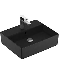 Villeroy & Boch Memento 2.0 vasque à poser 4A0750S5 50 x 42 cm, Ebony C-plus, avec trou pour robinetterie, avec trop-plein